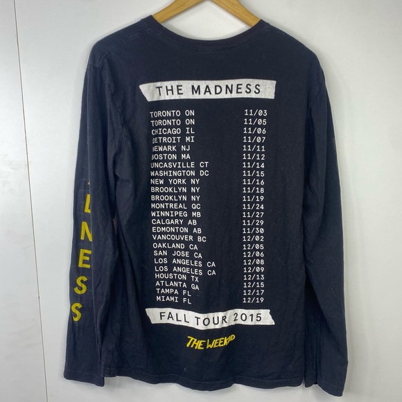 "XO" The Weekend Size Medium 2015 Longleeve Merch T- Shirt - Picture 2 of 4